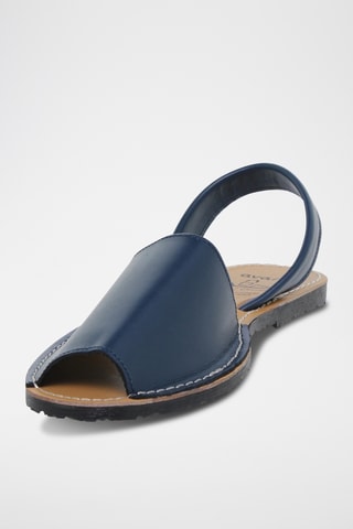 Sandales avarca en cuir - Bleu