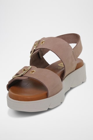 Sandales en nubuck - Taupe