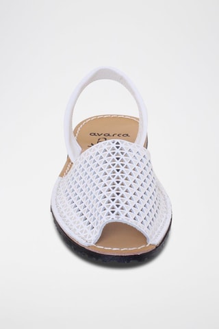 Sandales en cuir Avarca Menorquina - Blanc, noir et marron