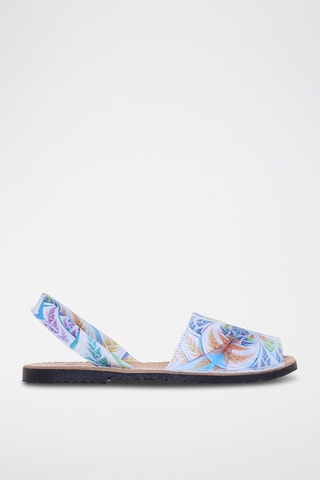Sandales en cuir Avarca Menorquina - Blanc, bleu, orange et rose