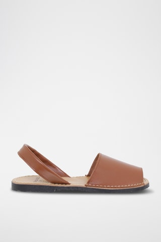Sandales avarca en cuir - Orange