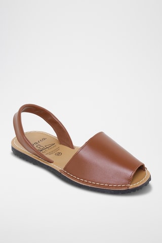 Sandales avarca en cuir - Orange