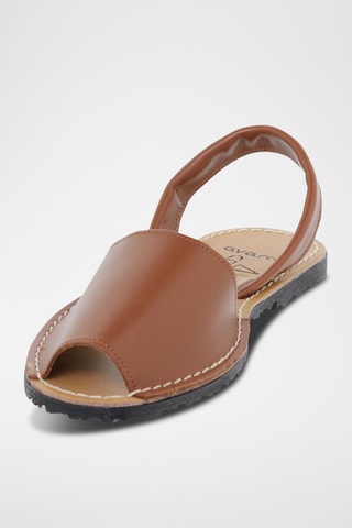 Sandales avarca en cuir - Orange