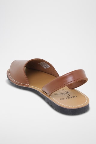 Sandales avarca en cuir - Orange