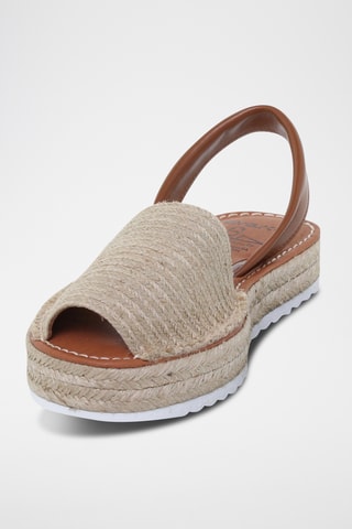 Sandales avarca plateformes en cuir - Orange
