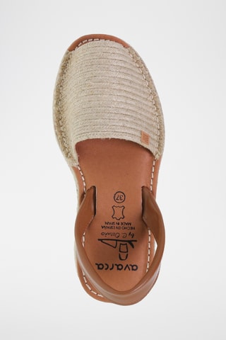 Sandales avarca plateformes en cuir - Orange