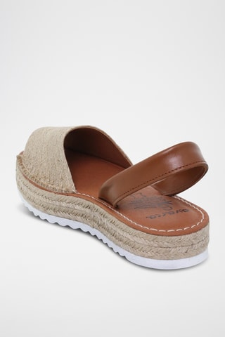 Sandales avarca plateformes en cuir - Orange