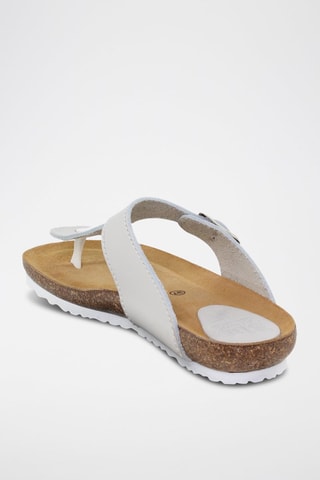 Sandales en cuir  Blusandal - Marron et blanc