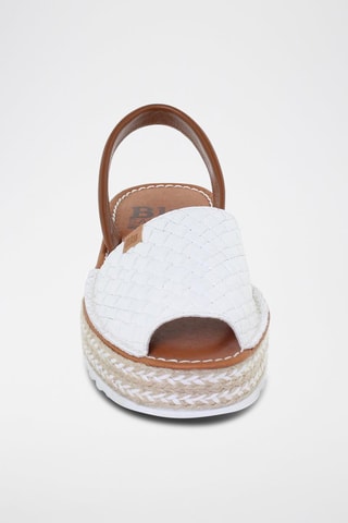 Sandales avarca plateformes en cuir  Blusandal - Blanc et marron