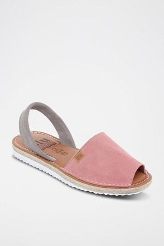 Sandales en cuir Blusandal - Rose et gris