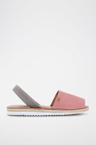 Sandales en cuir Blusandal - Rose et gris