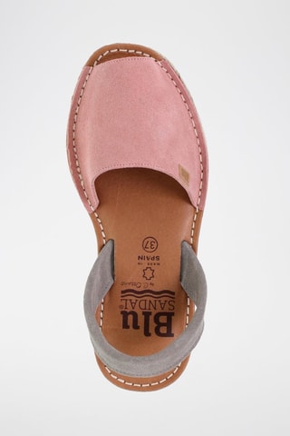Sandales en cuir Blusandal - Rose et gris