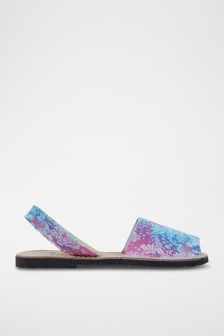 Sandales en cuir Avarca Menorquina - Bleu, vert, jaune et rose
