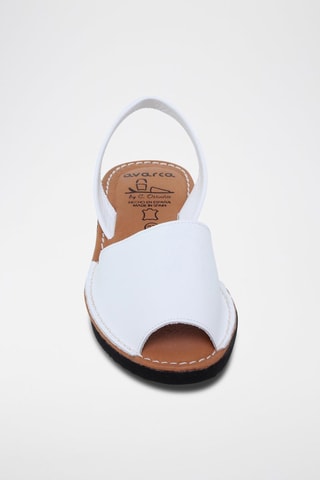 Sandales en cuir Avarca Menorquina - Blanc, noir et marron
