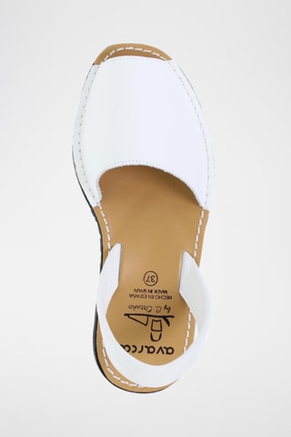 Sandales avarca en cuir - Blanc