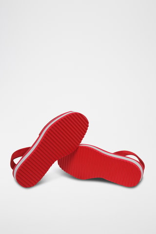 Sandales avarca plateformes en nubuck - Rouge