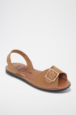 Sandales en cuir Avarca Menorquina - Noir et marron