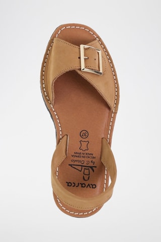 Sandales en cuir Avarca Menorquina - Noir et marron
