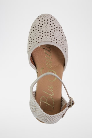 Espadrilles compensées en cuir - Blanc