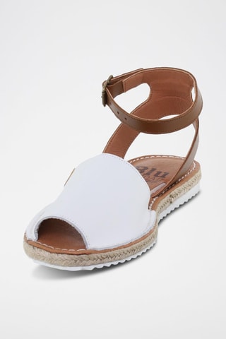 Sandales en cuir Blusandal - Blanc et marron