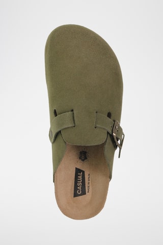 Sabots en cuir - Kaki