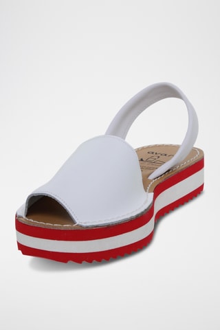 Sandales avarca plateformes en cuir - Blanc