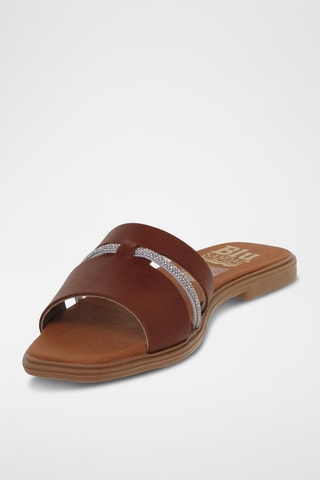 Mules en cuir - Marron
