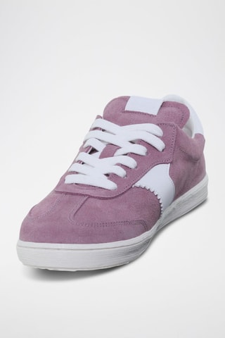 Baskets en cuir  Exodo - Blanc et rose