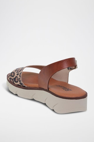 Sandales plateformes en cuir  Blusandal - Noir