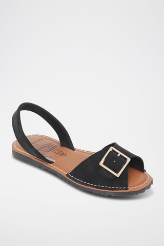 Sandales en cuir Avarca Menorquina - Marron et noir