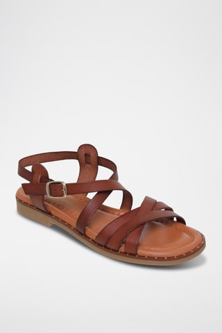 Sandales en cuir - Marron