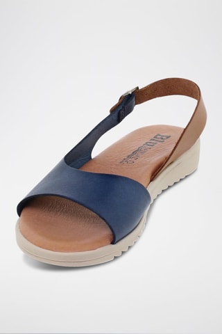Sandales en cuir  Blusandal - Bleu et marron