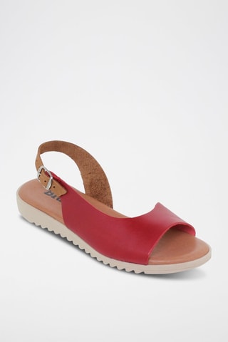 Sandales en cuir  Blusandal - Rouge et marron