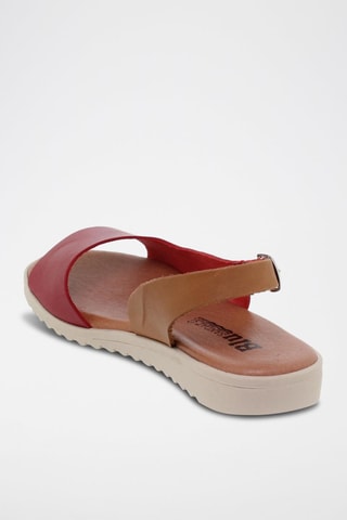 Sandales en cuir  Blusandal - Rouge et marron