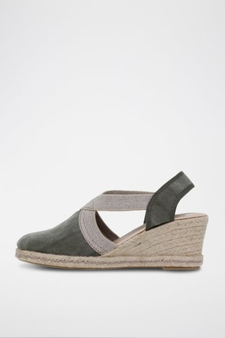 Espadrilles compensées  Blusandal - Beige et vert