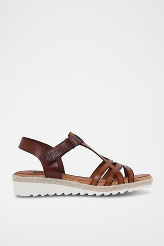 Sandales en cuir - Marron