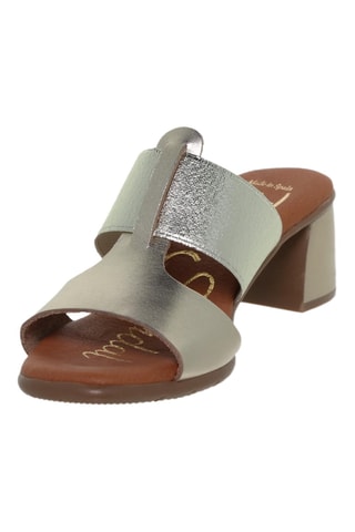Mules à talons en cuir Blusandal - Doré