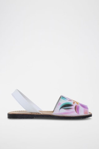 Sandales en cuir Avarca Menorquina - Blanc, jaune, violet et rose