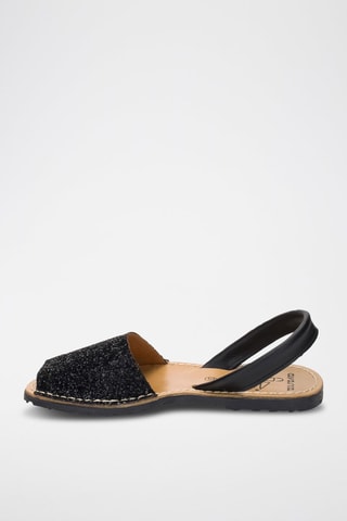 Sandales en cuir Avarca Menorquina - Noir, beige et marron