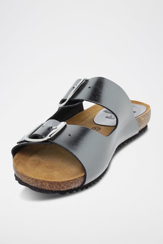 Mules en cuir  Blusandal - Argenté