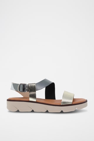 Sandales en cuir - Doré