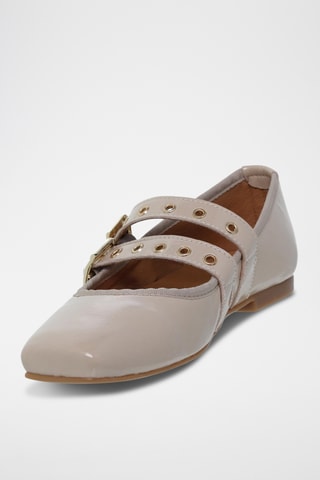 Babies en cuir verni - Beige