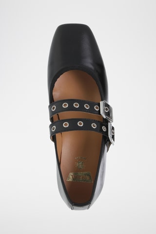 Babies en cuir verni - Noir