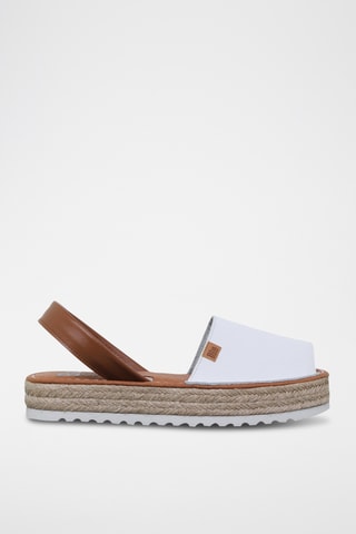 Sandales avarca plateformes en cuir - Blanc
