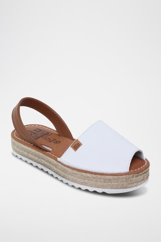 Sandales avarca plateformes en cuir - Blanc