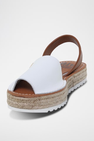 Sandales avarca plateformes en cuir - Blanc