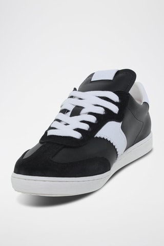 Baskets en cuir  Exodo - Blanc et noir