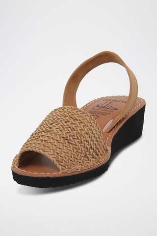Sandales compensées en nubuck  Avarca menorquina - Marron