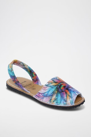 Sandales en cuir Avarca Menorquina - Blanc, bleu, violet et rose