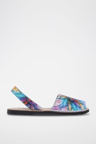 Sandales en cuir Avarca Menorquina - Blanc, bleu, violet et rose